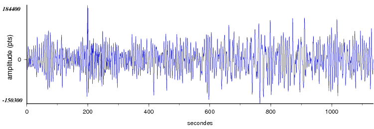 signal d'un seisme en europe vu par la station d'Arette